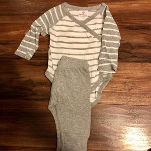 Hanna Anderson organic wrap onesie and pants